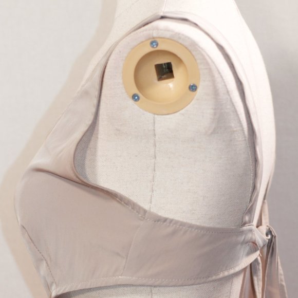 Multi Color Silk Halter Dress (S) - Picture 4 of 13